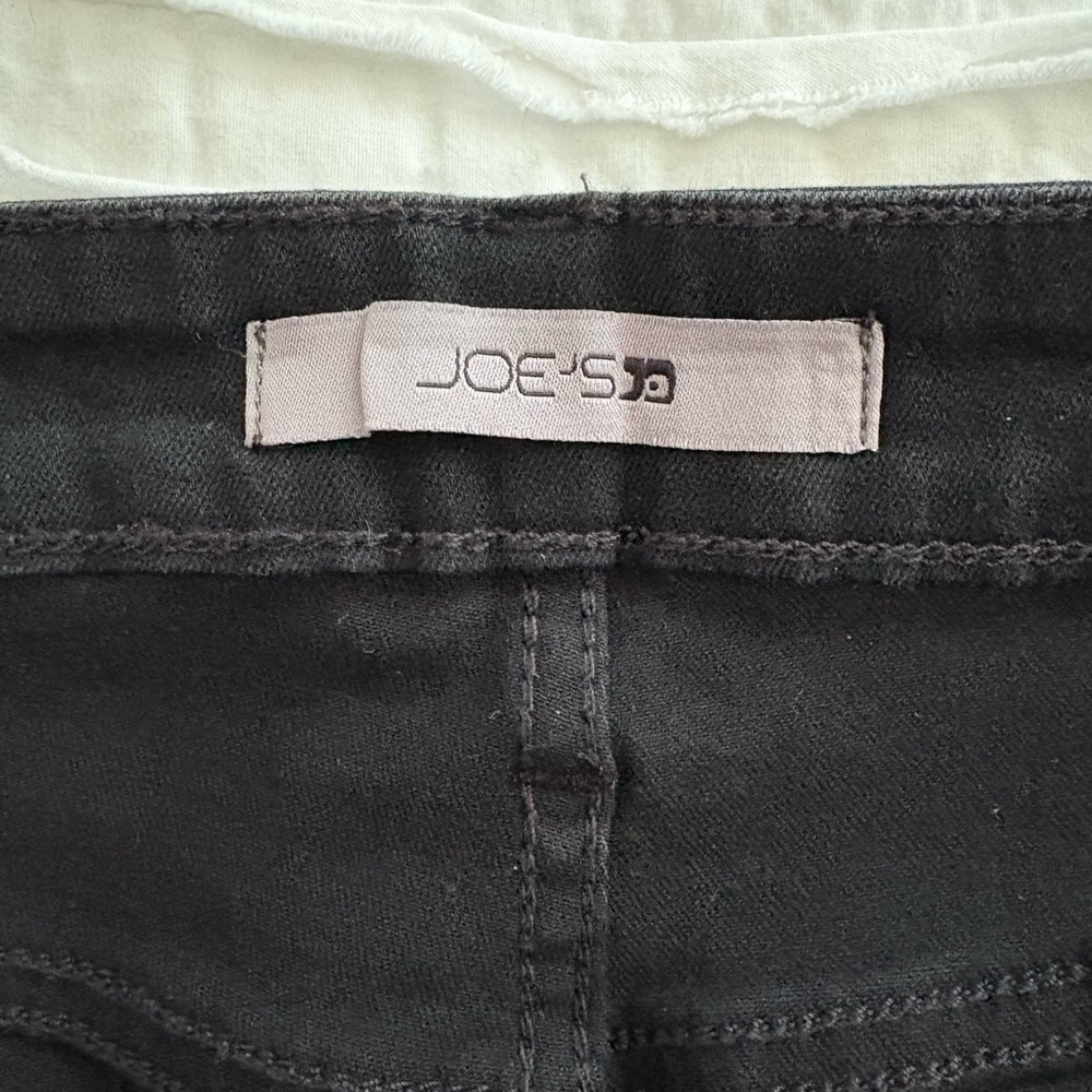 Black mini bootcut jeans
